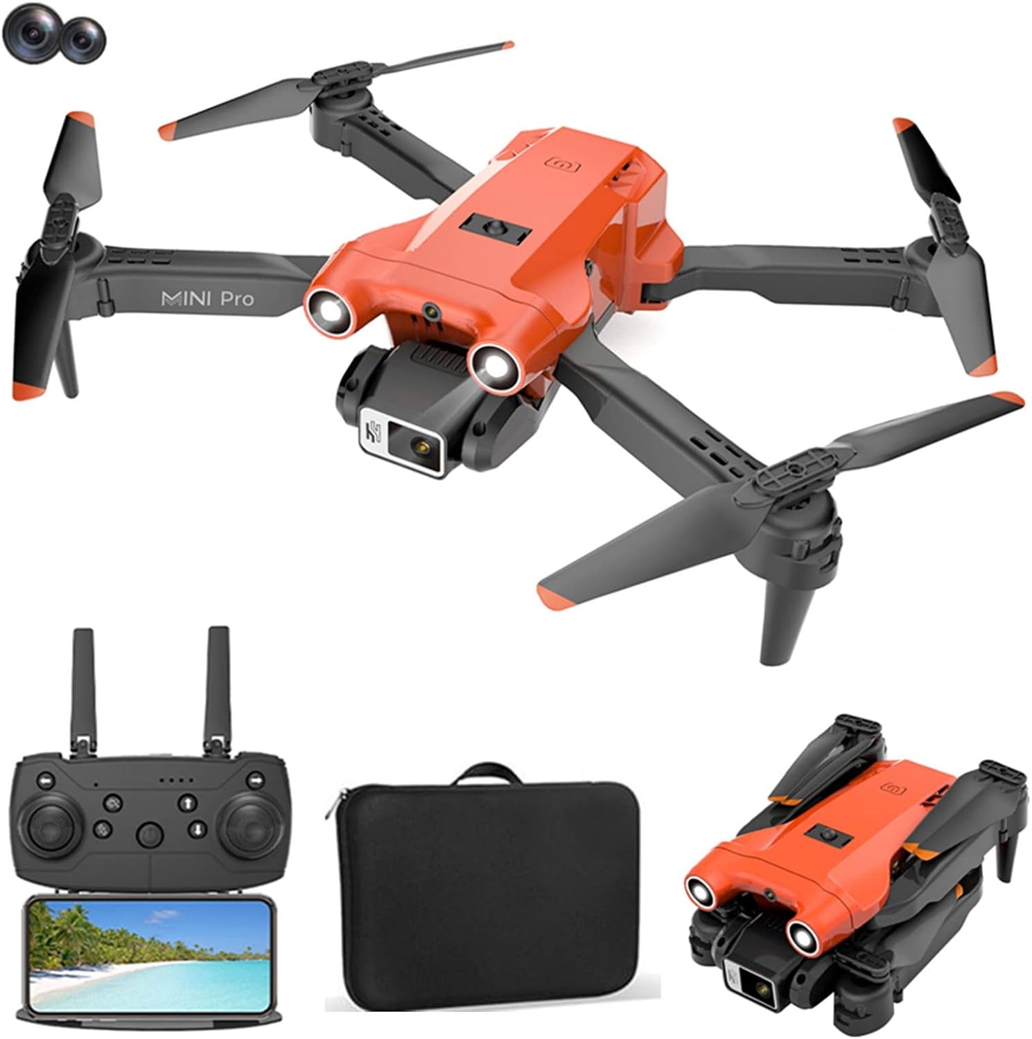 Mini Drone with Dual 1080P Cameras Review