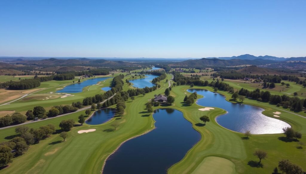 golf course drone photography